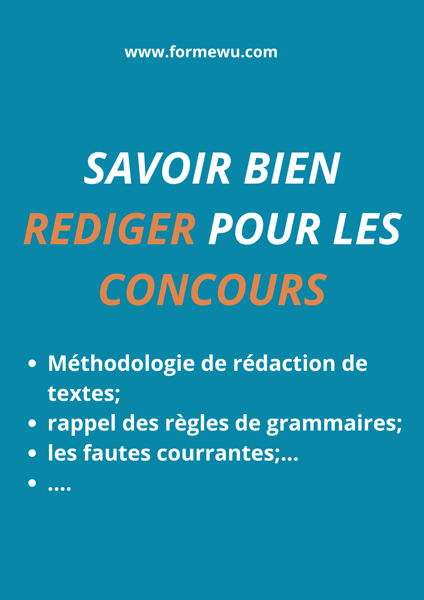 Savoir bien rédiger pour les concours