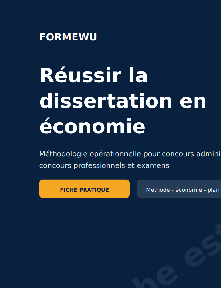 La dissertation en science économique