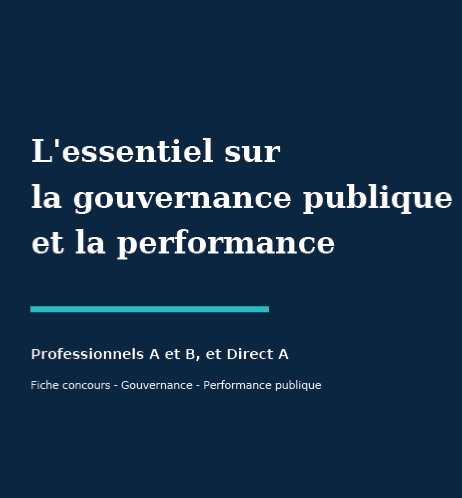 Gouvernance publique et performance