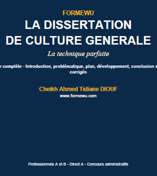 REUSSIR LA DISSERTATION DE CULTURE GENERALE