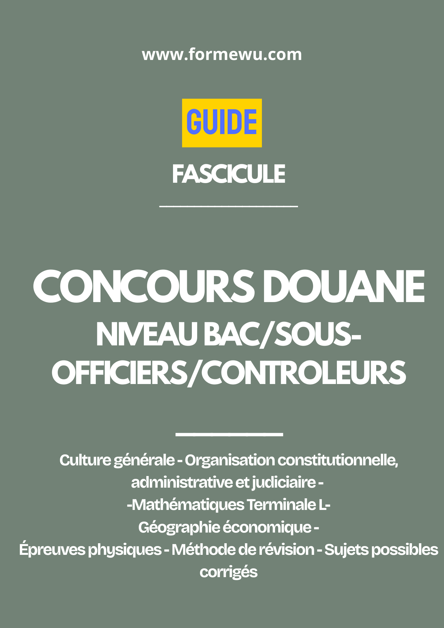 DOUANES NIVEAU BAC