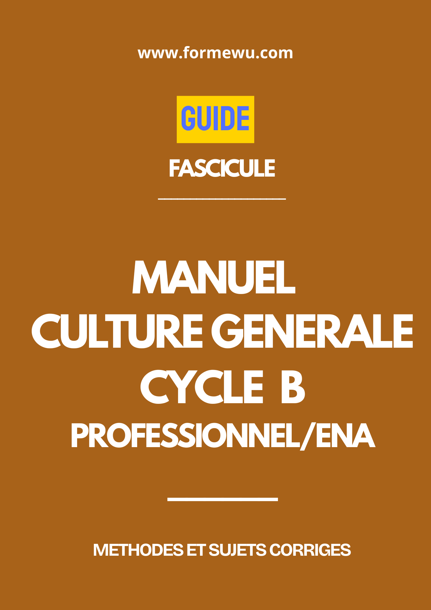CULTURE GENERALE PROFESSIONNEL B