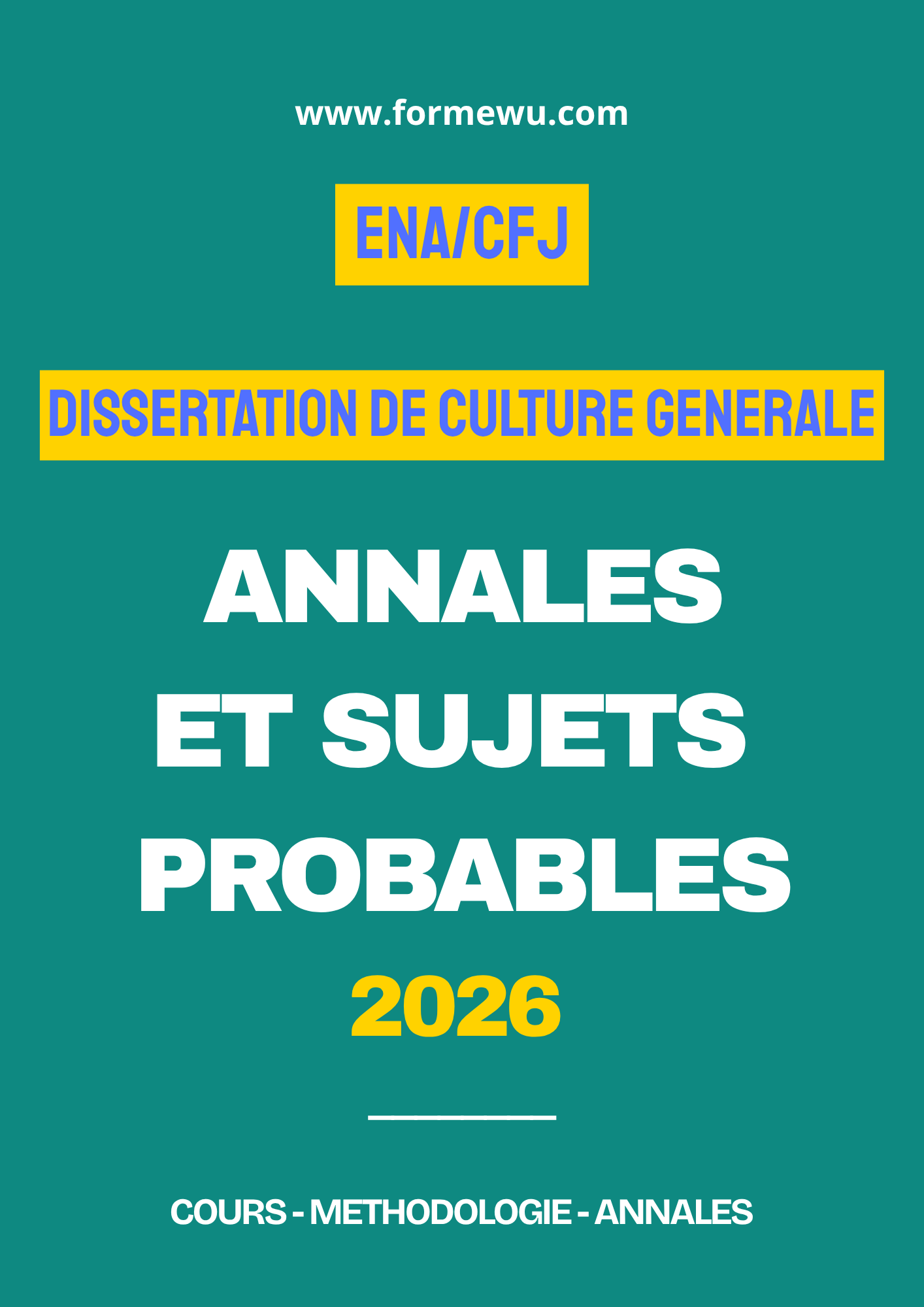 ANNALES CULTURE GENERALE- SUJETS PROBABLES