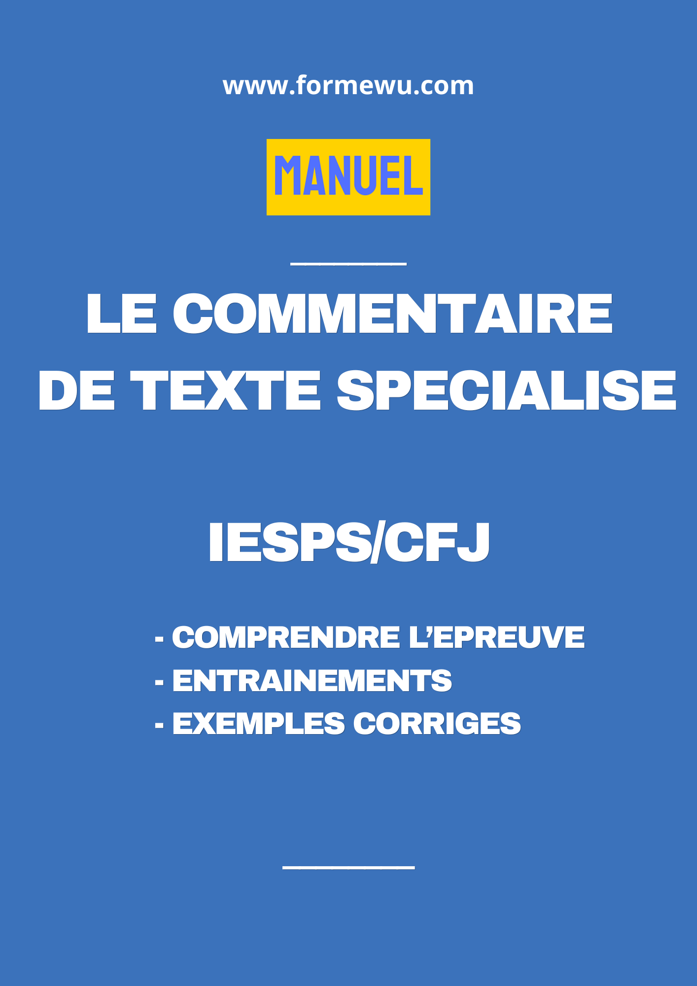 LE COMMENTAIRE POUR LES INSPECTEURS DE L'EDUCATION SURVEILLEE ET DE LA PROTECTION SOCIALE
