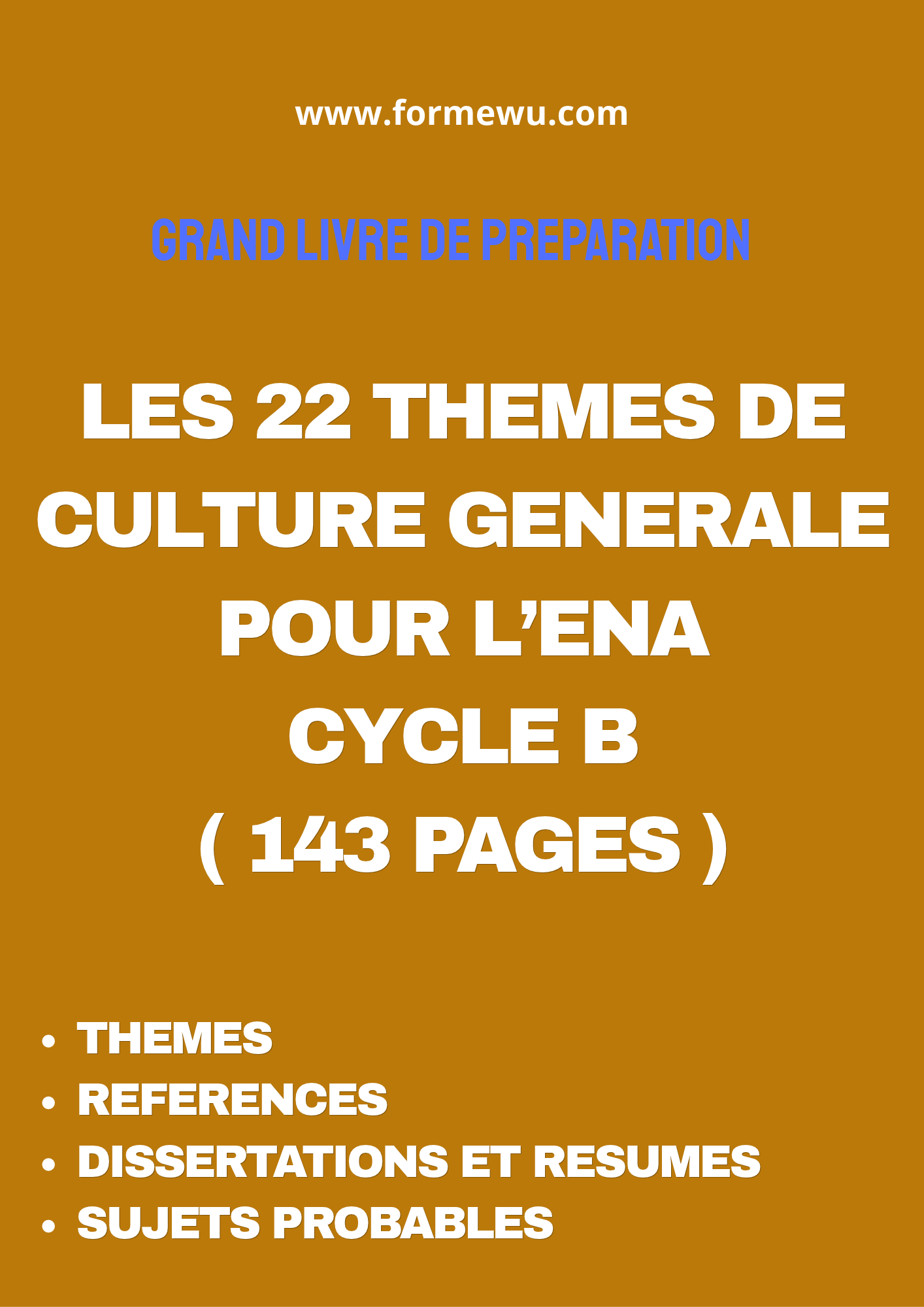 Les 22 thèmes de culture générale pour l'ENA